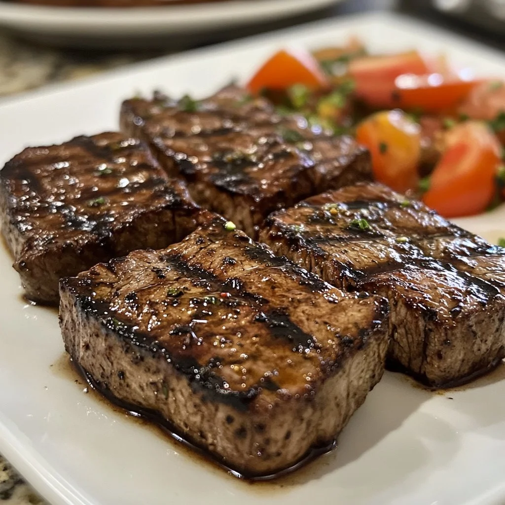Deliciously prepared deer meat cube steak on a plate