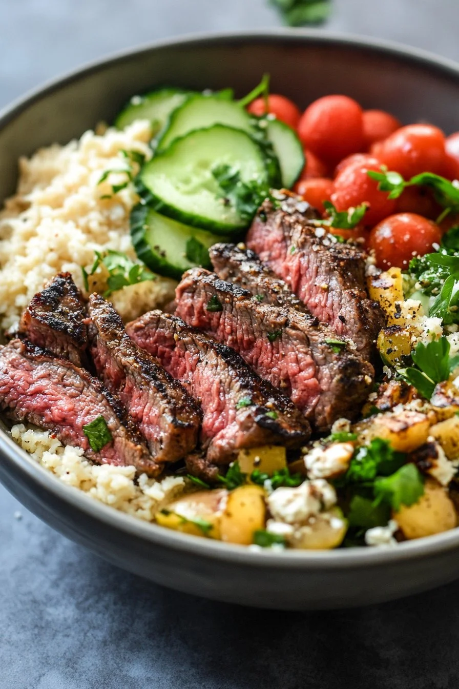 Mediterranean Steak Bowl Recipe
