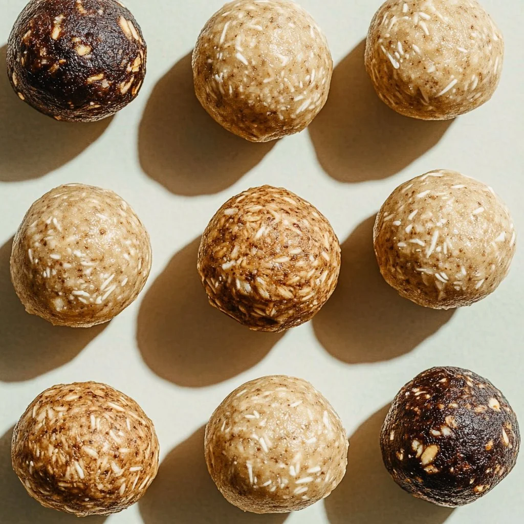 Delicious no-bake protein balls made with oats and nut butter