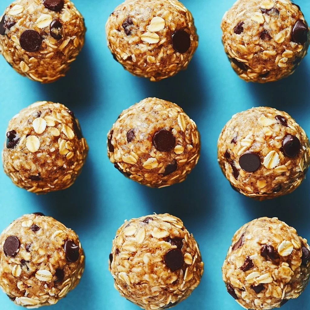 Assorted no-bake protein balls arranged on a plate, healthy snack idea