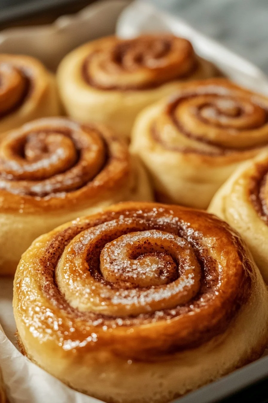 No-Knead Sourdough Cinnamon Rolls