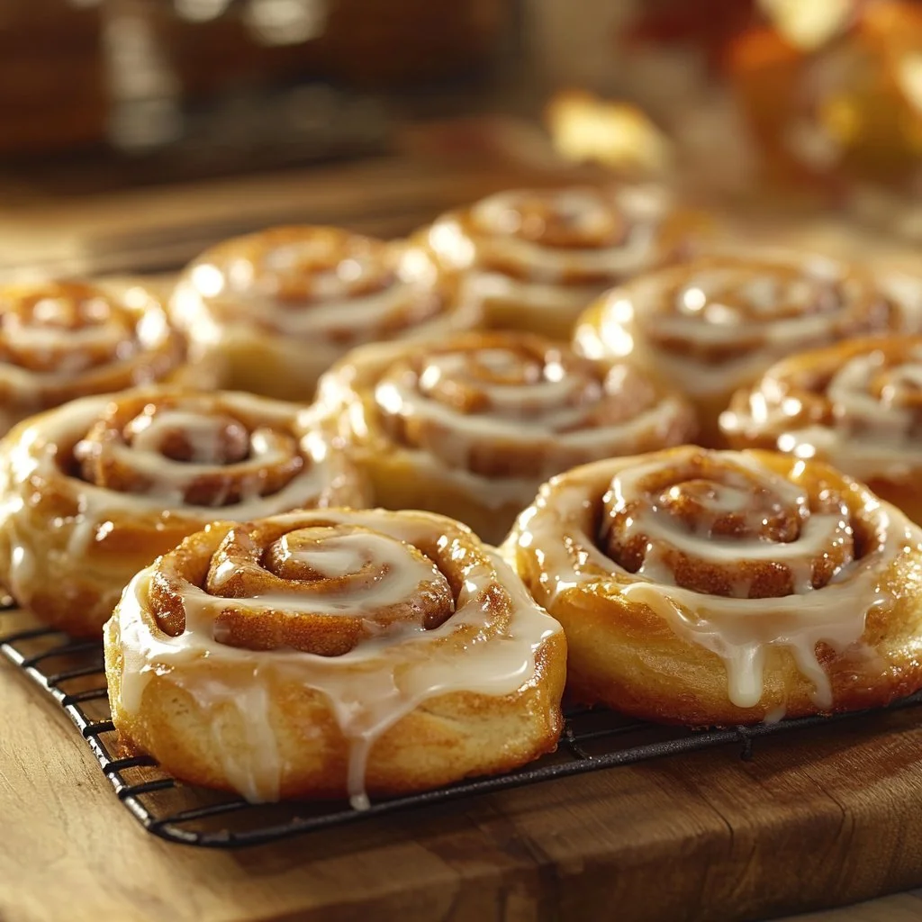 Freshly baked sourdough cinnamon roll focaccia served on a wooden board