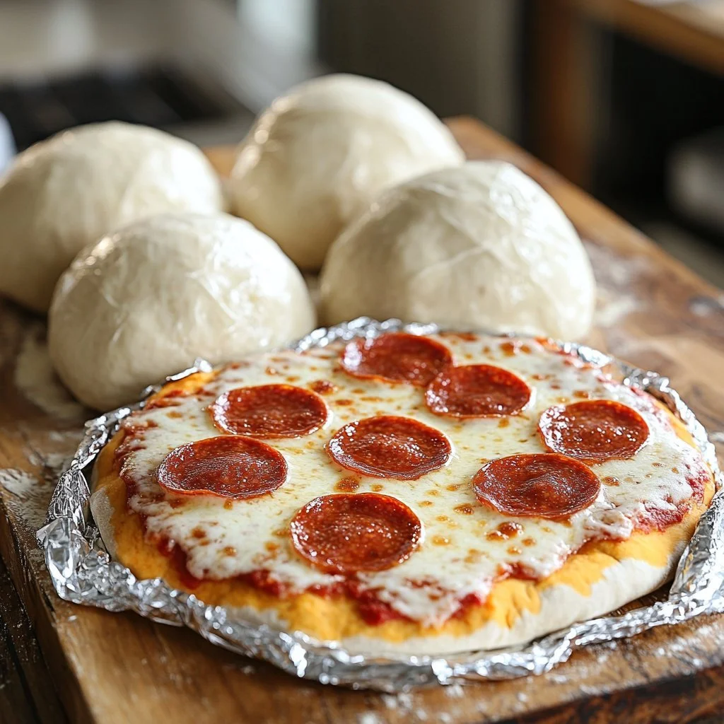 Homemade sourdough pizza made with sourdough discard dough