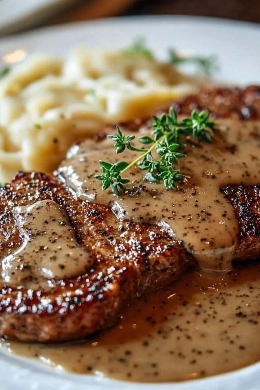 Southern Style Venison Steaks with Peppered Gravy