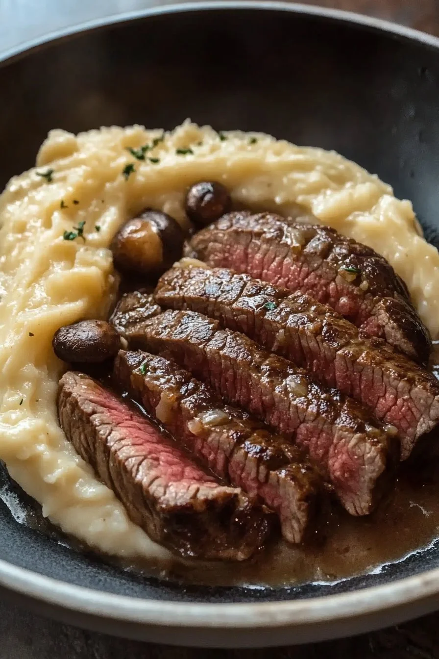 Steak with Mushroom Sauce