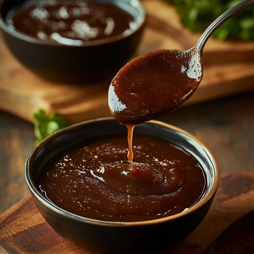 Bottle of Texas Roadhouse steak sauce on a wooden table