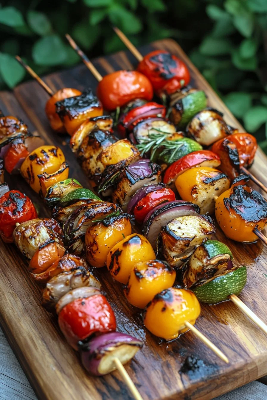 Best Grilled Balsamic Veggie Skewers