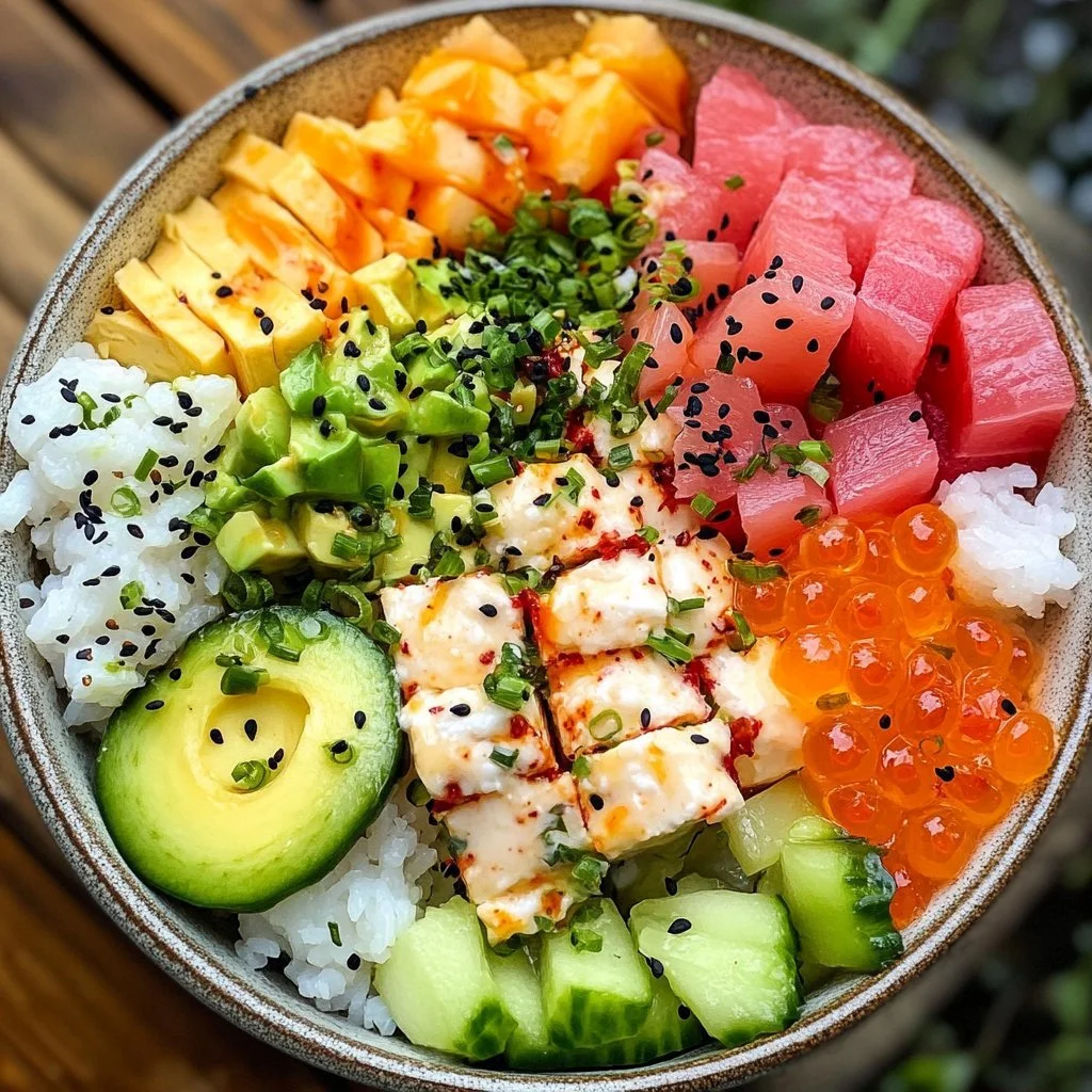 California Roll Bowls featuring fresh ingredients and vibrant flavors