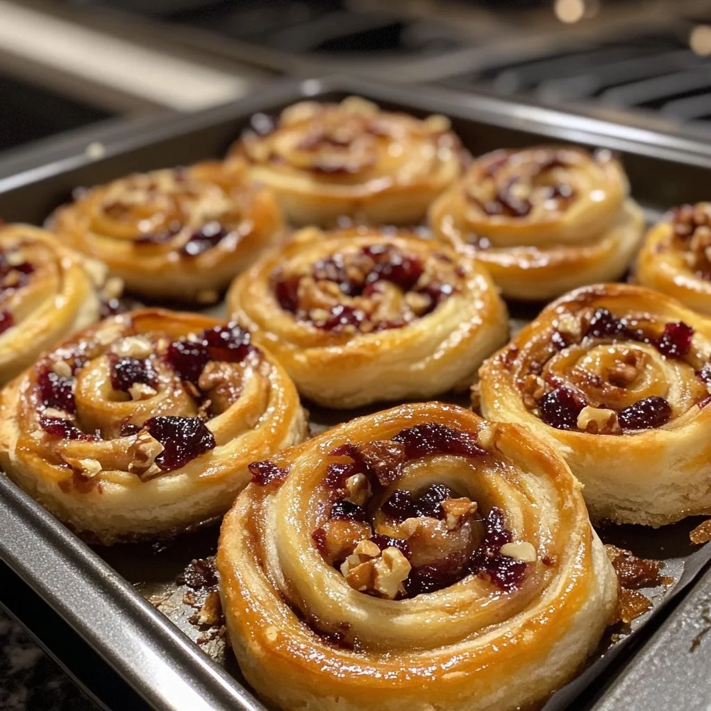 Delicious Christmas Cranberry Pinwheels ready for holiday festivities