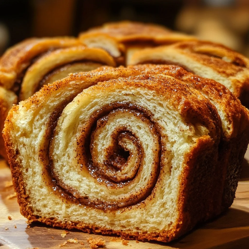 Homemade Cinnamon Swirl Bread fresh out of the oven