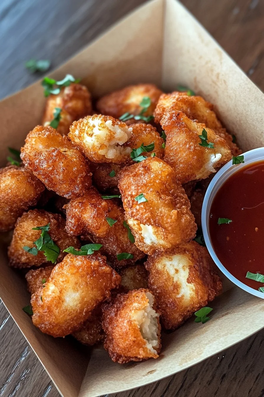 Crispy Deep-Fried Vegan Cauliflower Nuggets