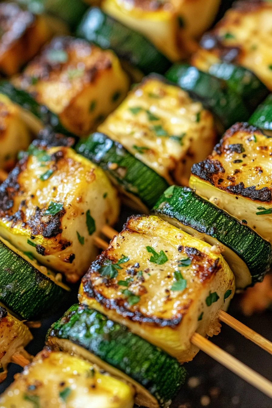 Garlic Butter Zucchini Skewers