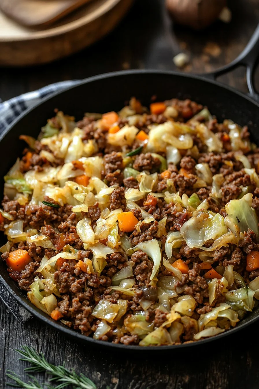 Ground Beef and Cabbage Skillet