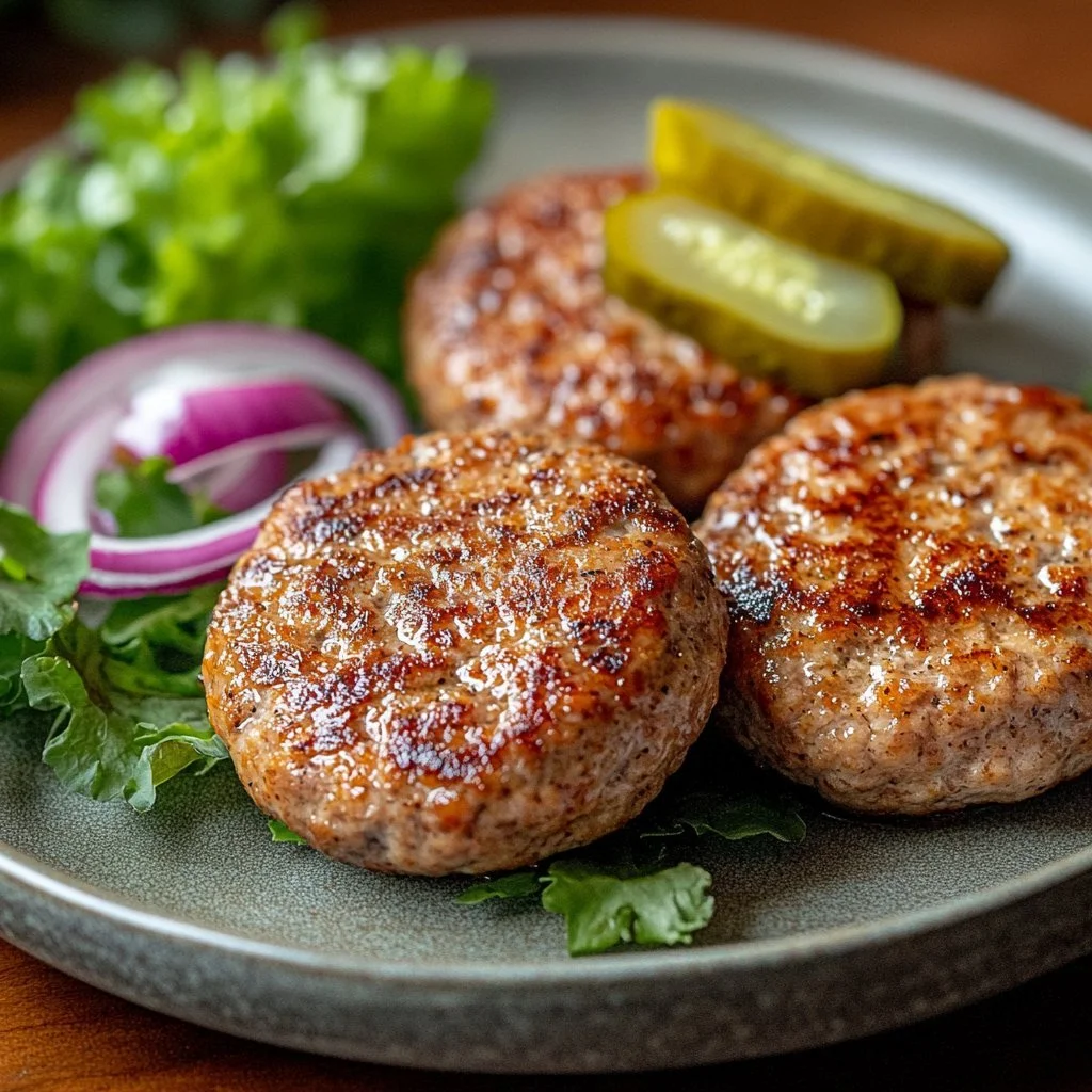Healthy turkey burger served with fresh vegetables and whole grain bun