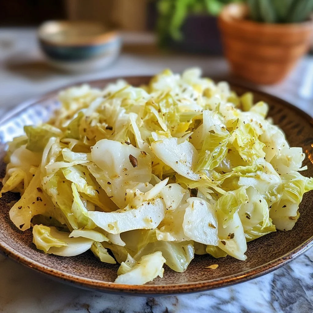 Delicious Jamaican Cabbage dish with spices and vegetables
