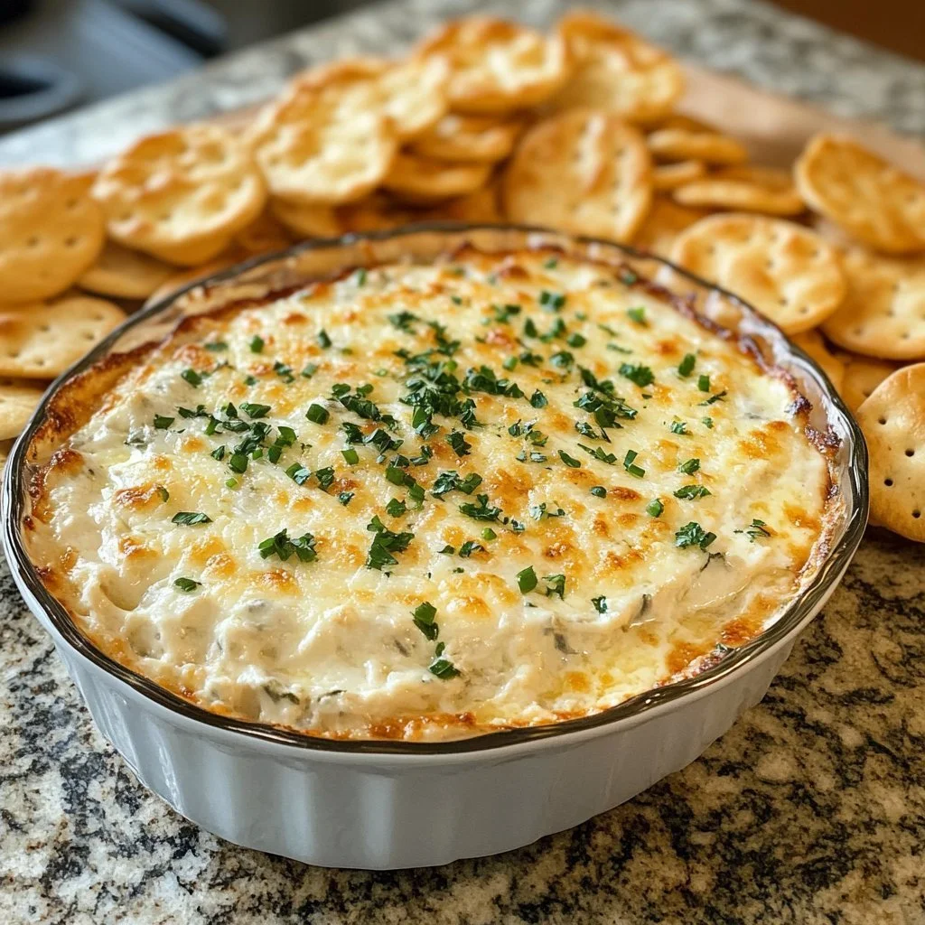 Delicious Million Dollar Neiman Marcus Dip served in a bowl with fresh vegetables