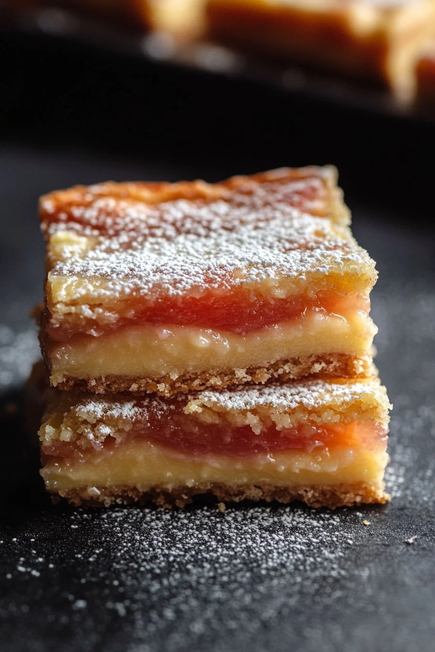 Rhubarb Custard Bars