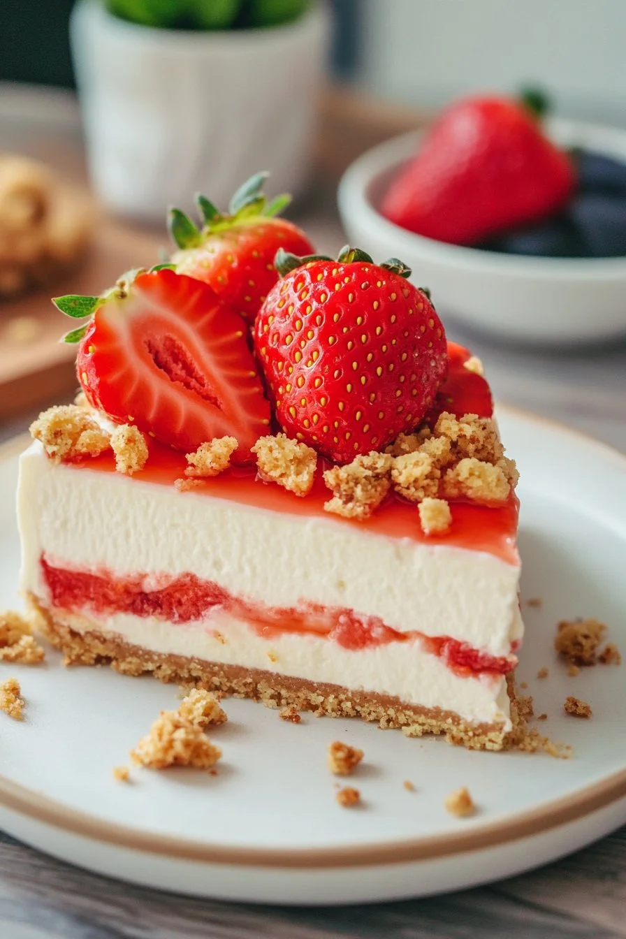 Strawberry Crunch Cheesecake