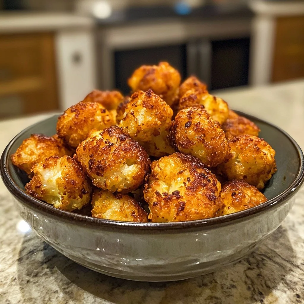 Flavorful Sweet and Spicy Baked Cauliflower Bites on a plate