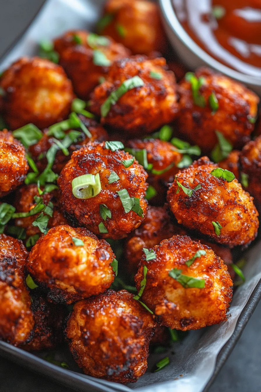Sweet and Spicy Baked Cauliflower Bites
