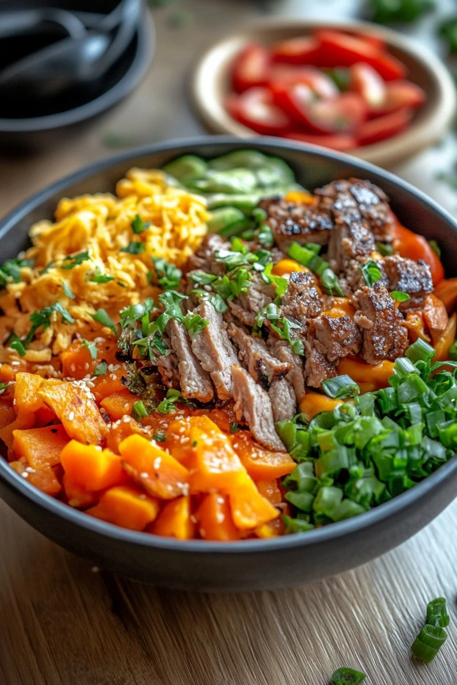 Sweet Potato Burger Bowl