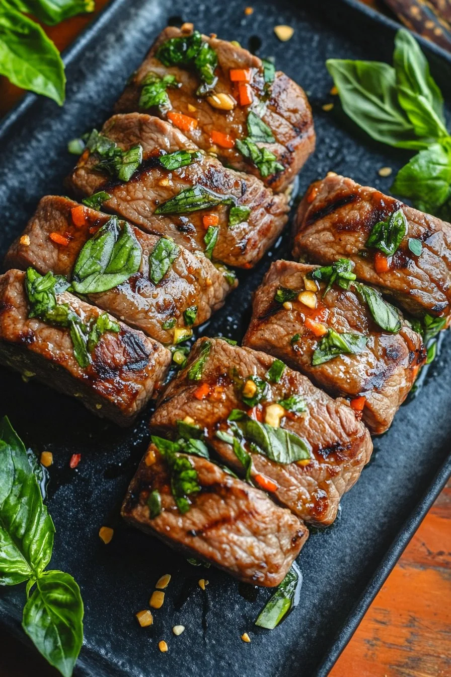 Thai Basil Beef Rolls