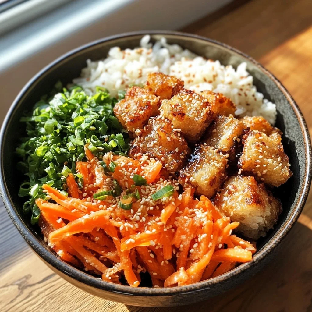 Vegetarian Crunchy Roll Bowl filled with fresh veggies and tasty toppings