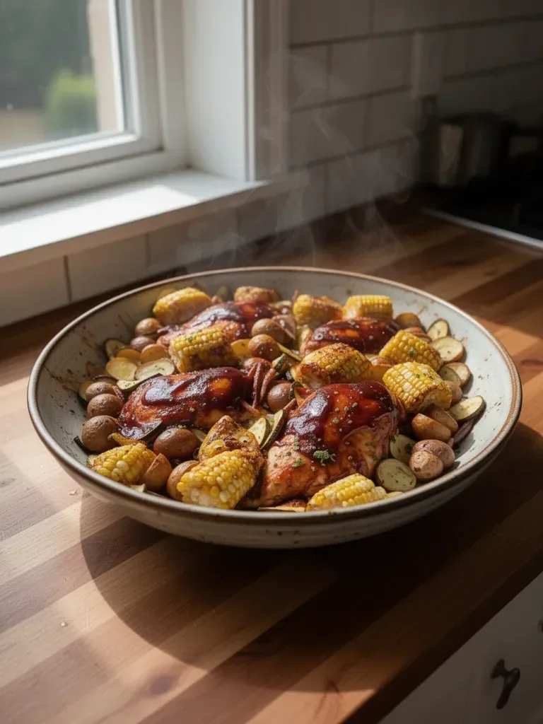 BBQ Chicken Sheet Pan Meal