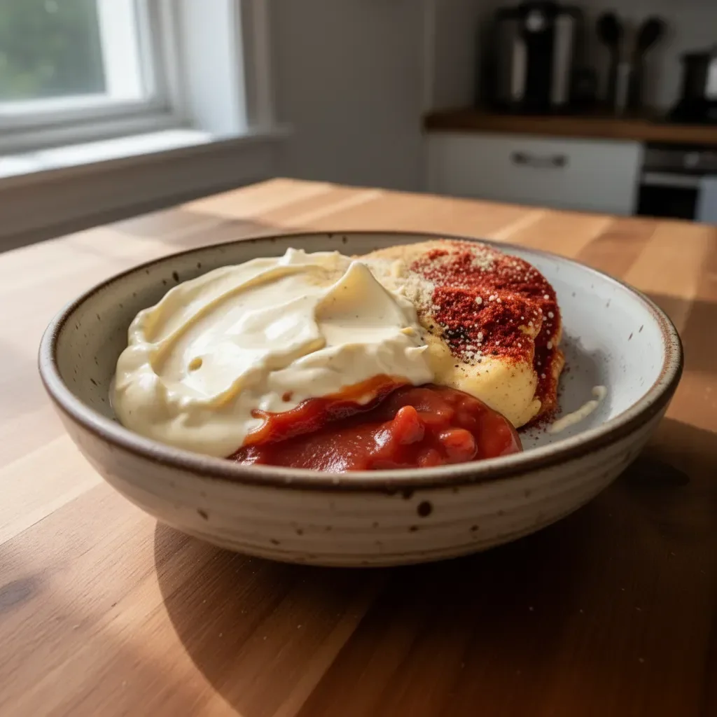 Delicious classic burger sauce served on a juicy hamburger