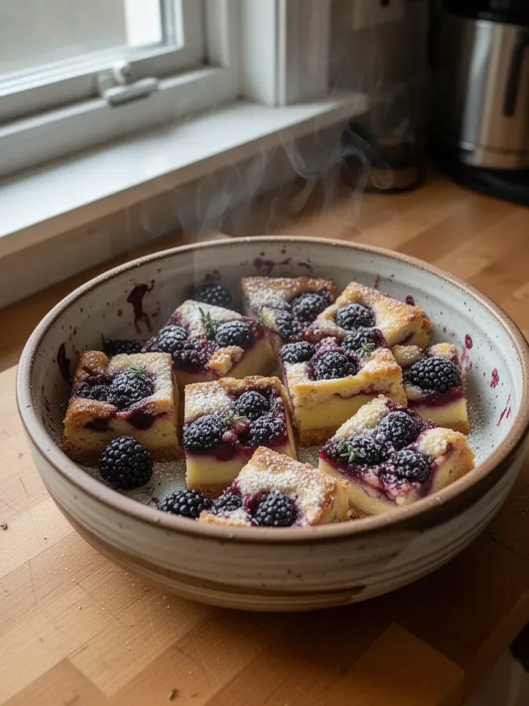 Blackberry Lemon Thyme Squares