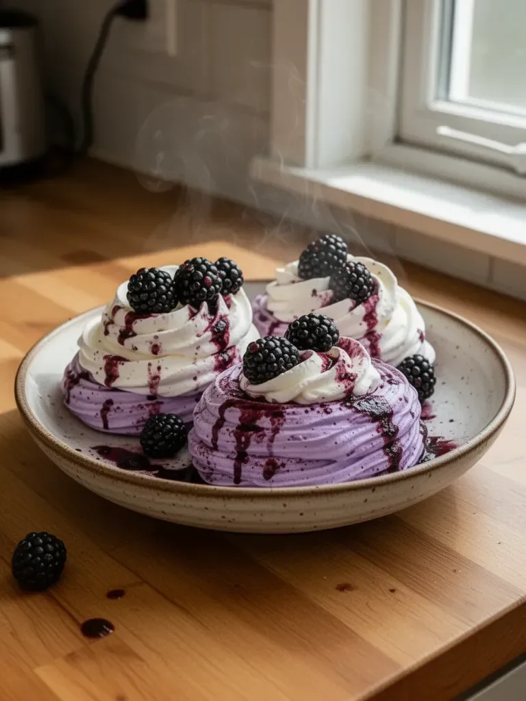 Blackberry Pavlovas