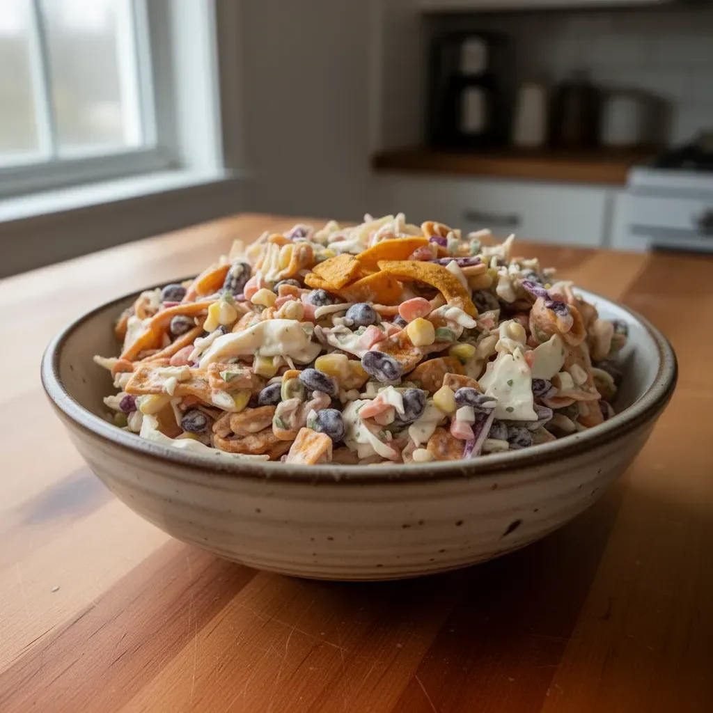 Flavor-packed coleslaw with vibrant vegetables and dressing for a bold taste