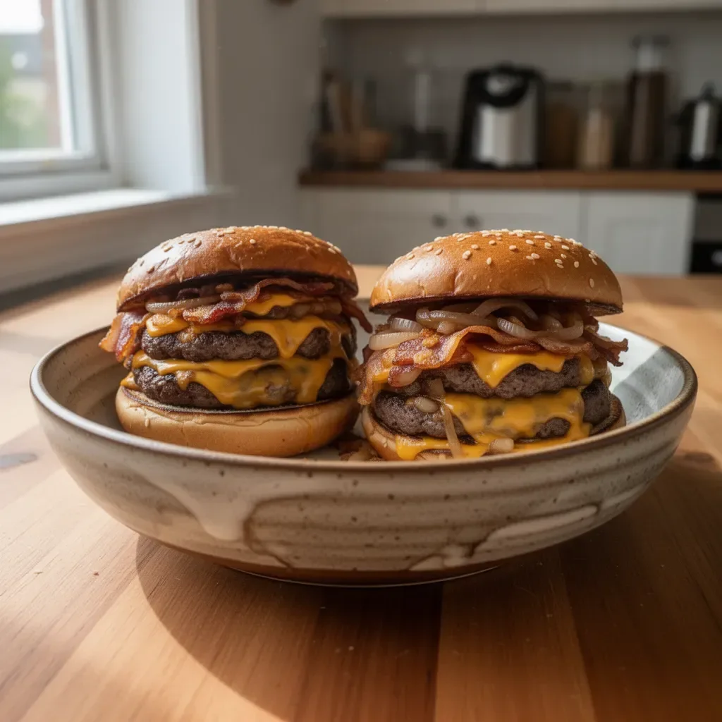 Delicious Crack Burger with melted cheese and fresh toppings on a toasted bun