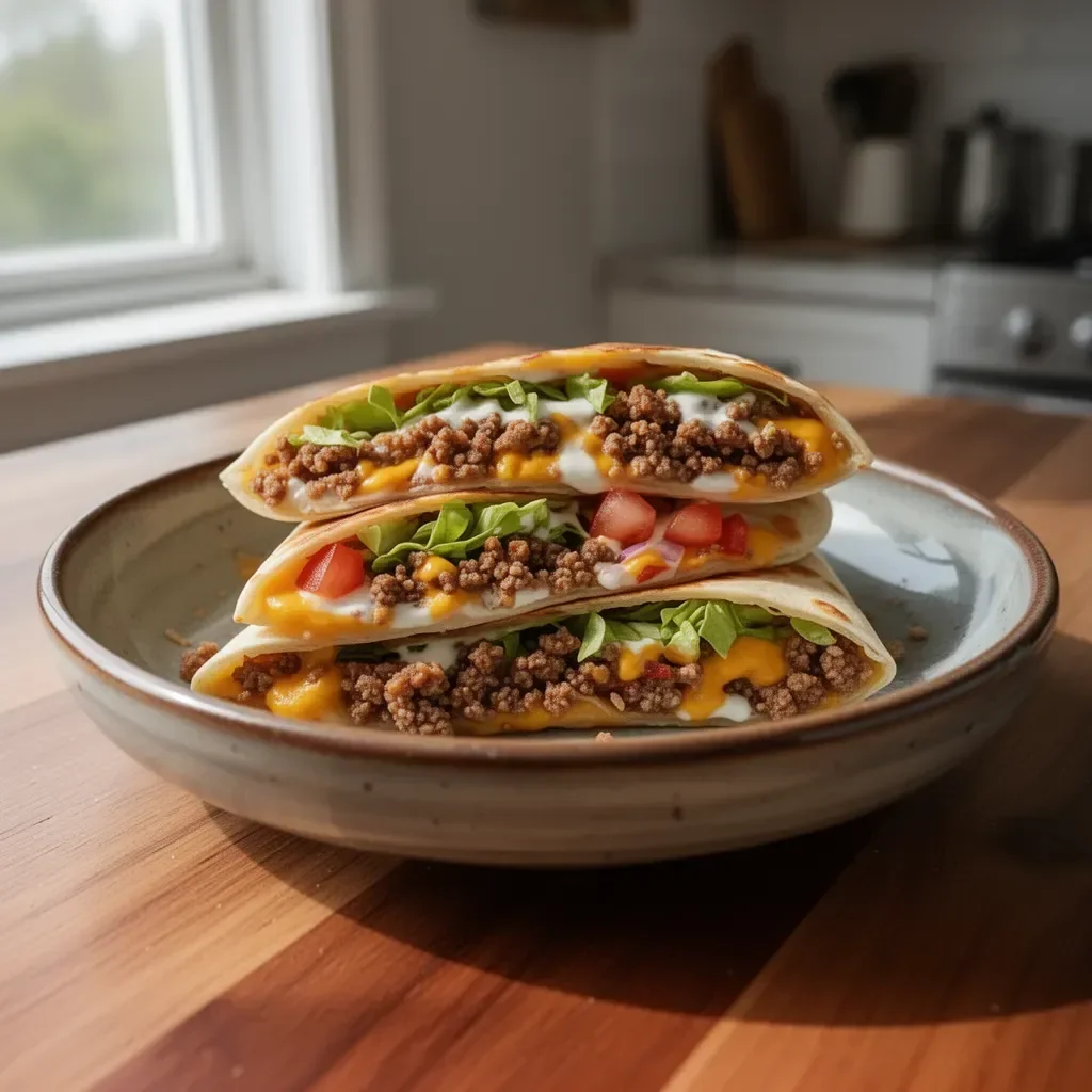 Delicious keto crunchwraps ready to be enjoyed for a low-carb meal.