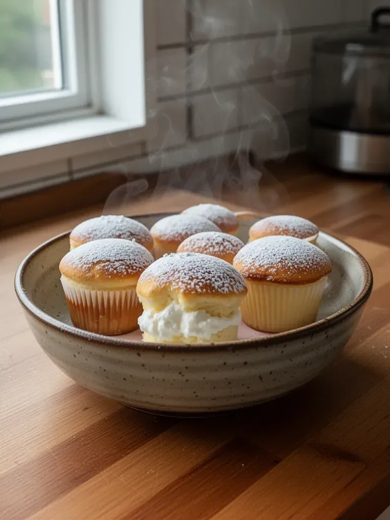 Fluffy Japanese Cotton Cheesecake Cupcakes