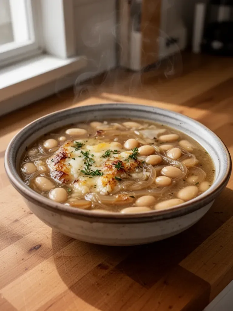 French Onion and Butter Bean Soup