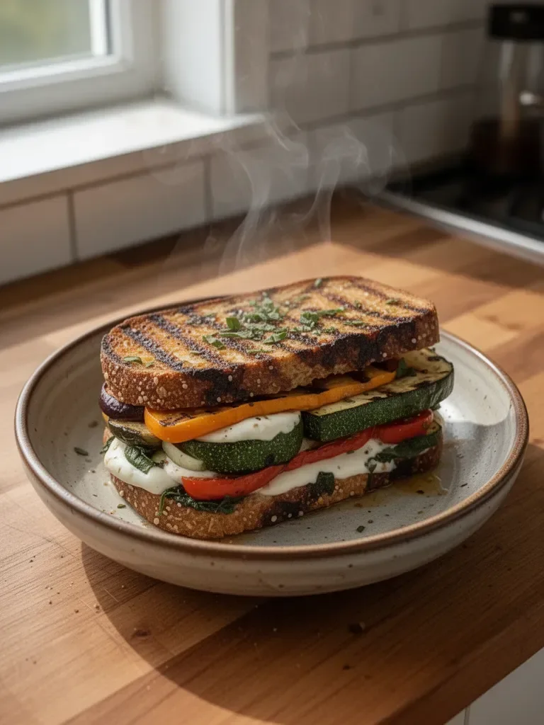 Grilled Veggie & Mozzarella Sandwiches