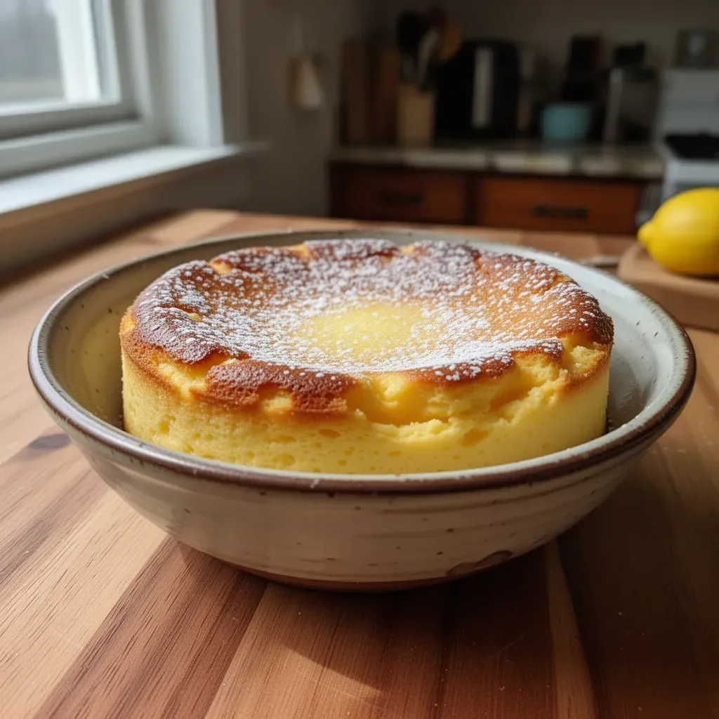 Italian Grandma's Lemon Custard Cake with zesty lemon and creamy custard layers
