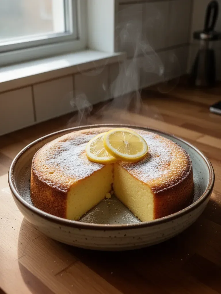 Italian Grandma's Lemon Custard Cake