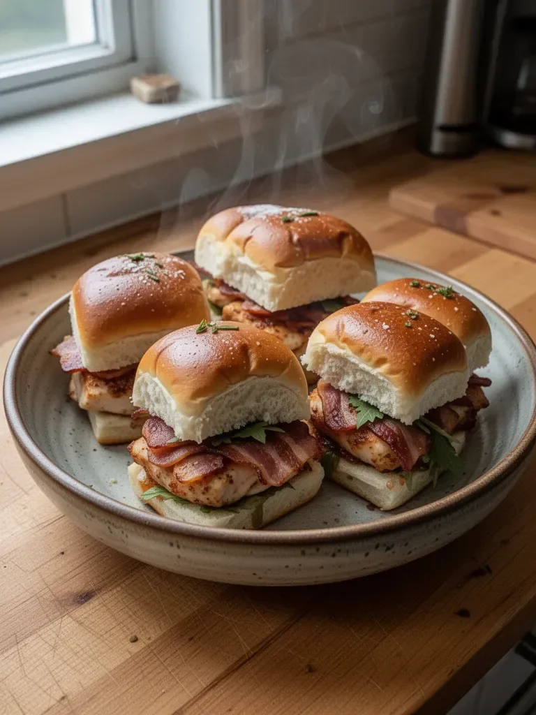 Maple Chicken Bacon Sliders