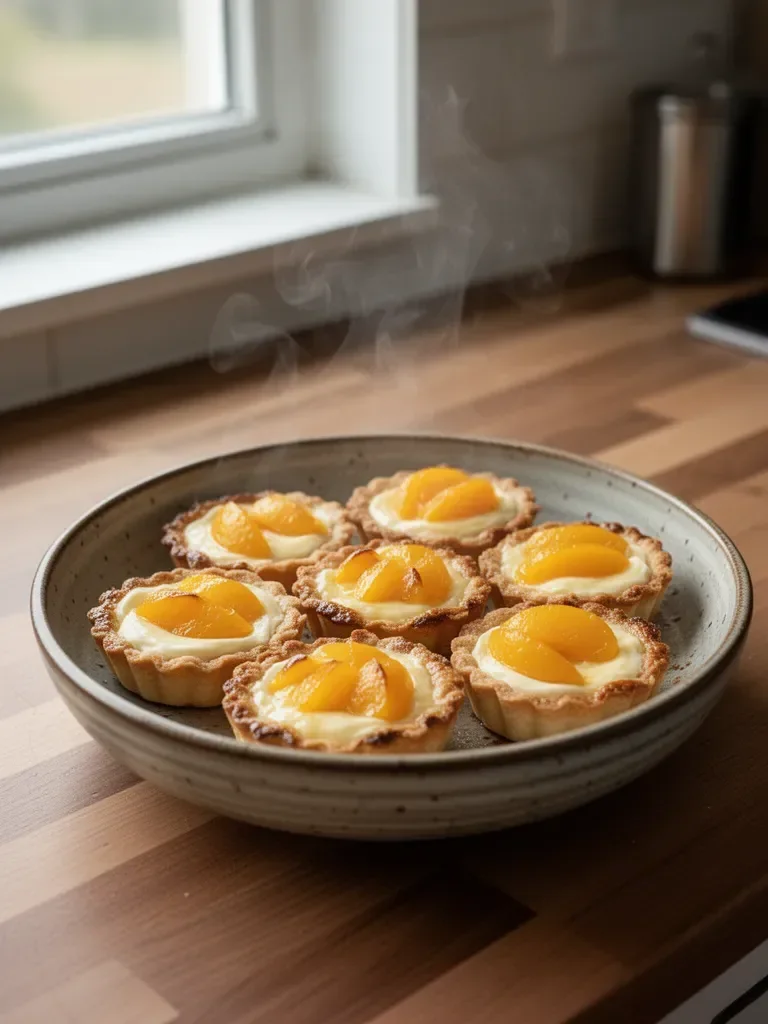 Mini Peach and Cream Cheese Tarts