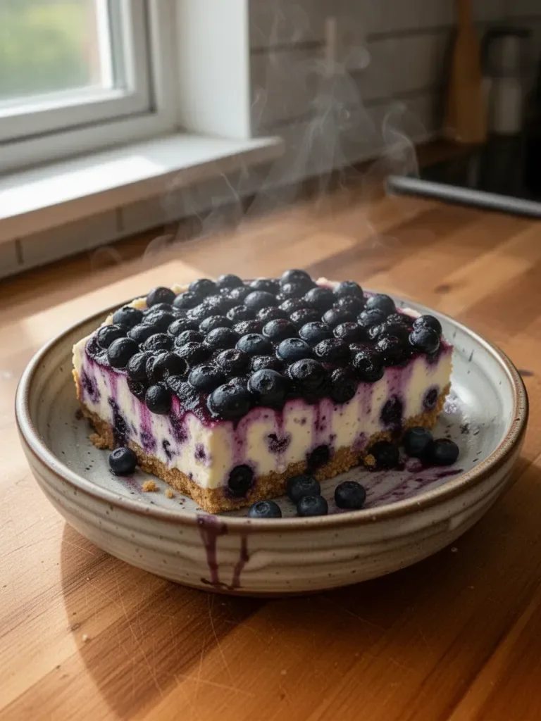 No Bake Blueberry Cheesecake