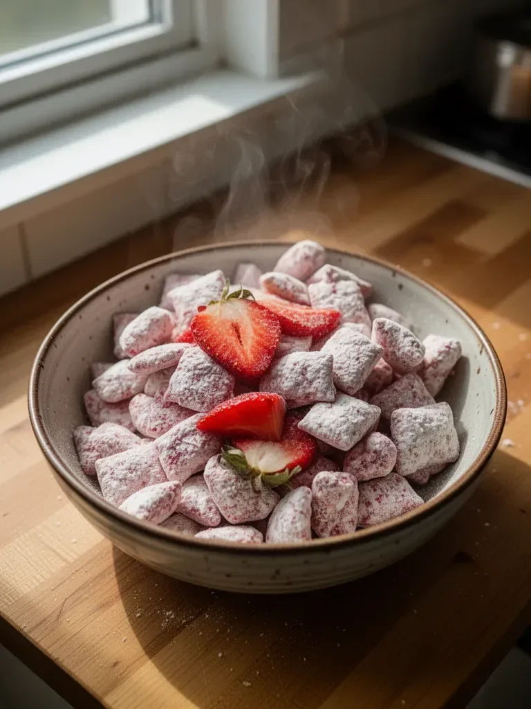 Quick Strawberry Shortcake Puppy Chow