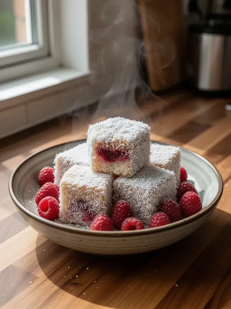 Raspberry Lamingtons