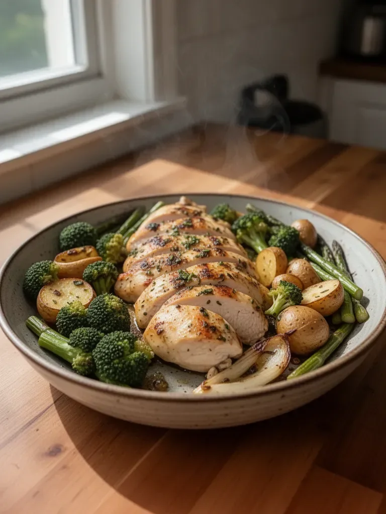 Sheet Pan Garlic Butter Chicken and Veggies