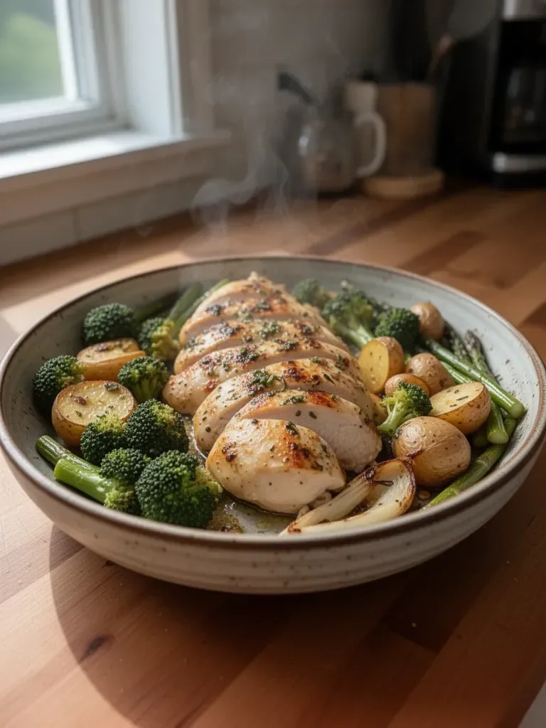 Sheet Pan Garlic Butter Chicken and Veggies