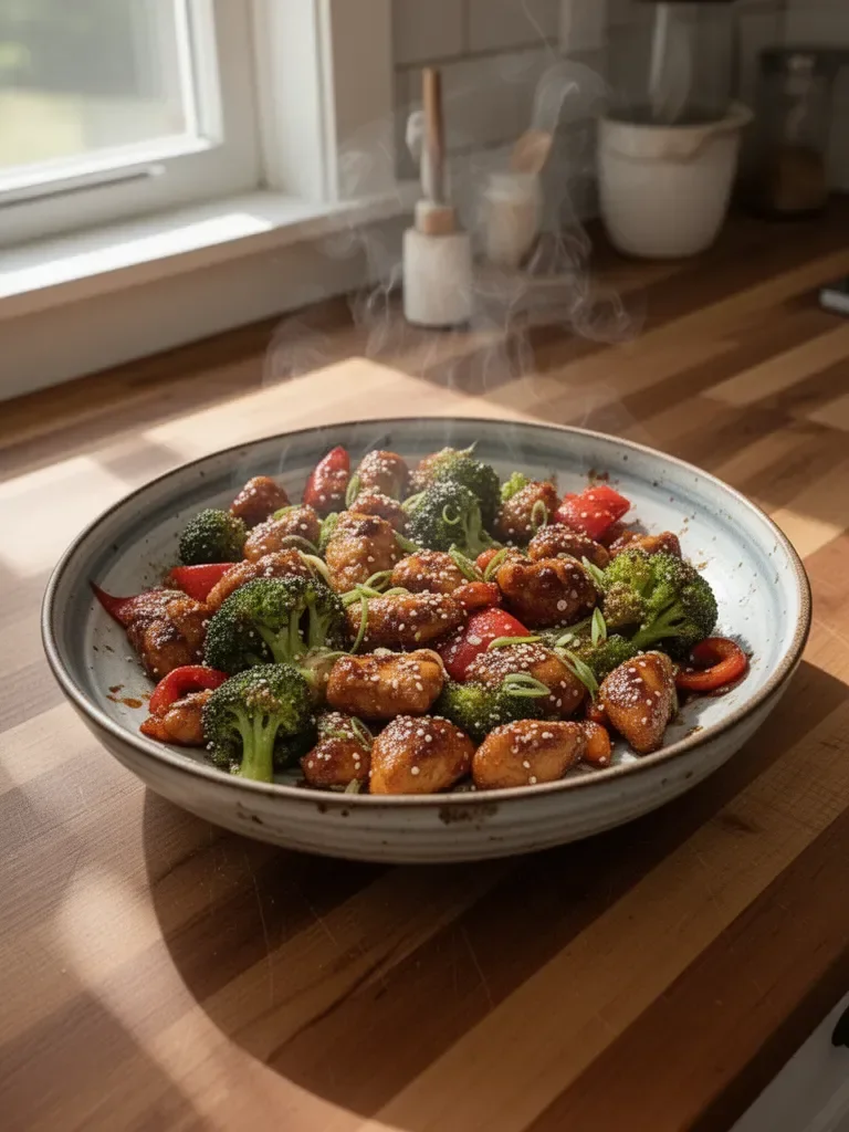 Sheet Pan Sticky Sesame Chicken & Broccoli