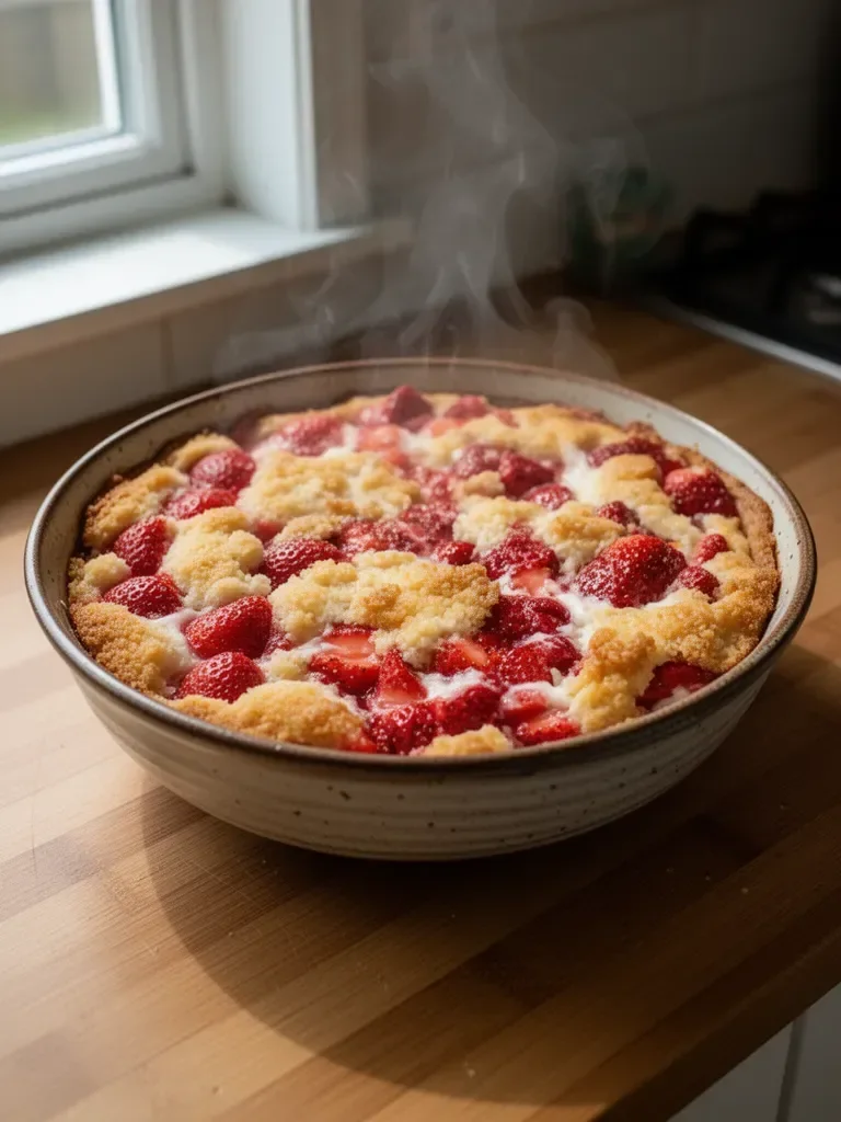 Strawberry Cheesecake Dump Cake