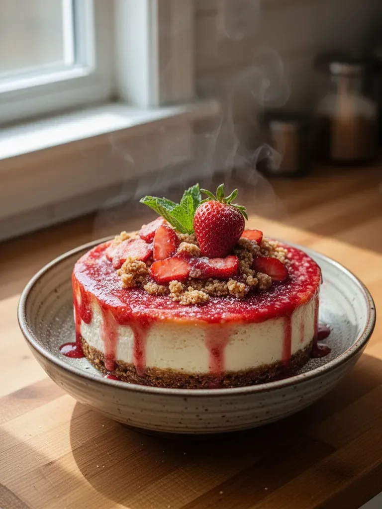 Strawberry Crunch Cheesecake