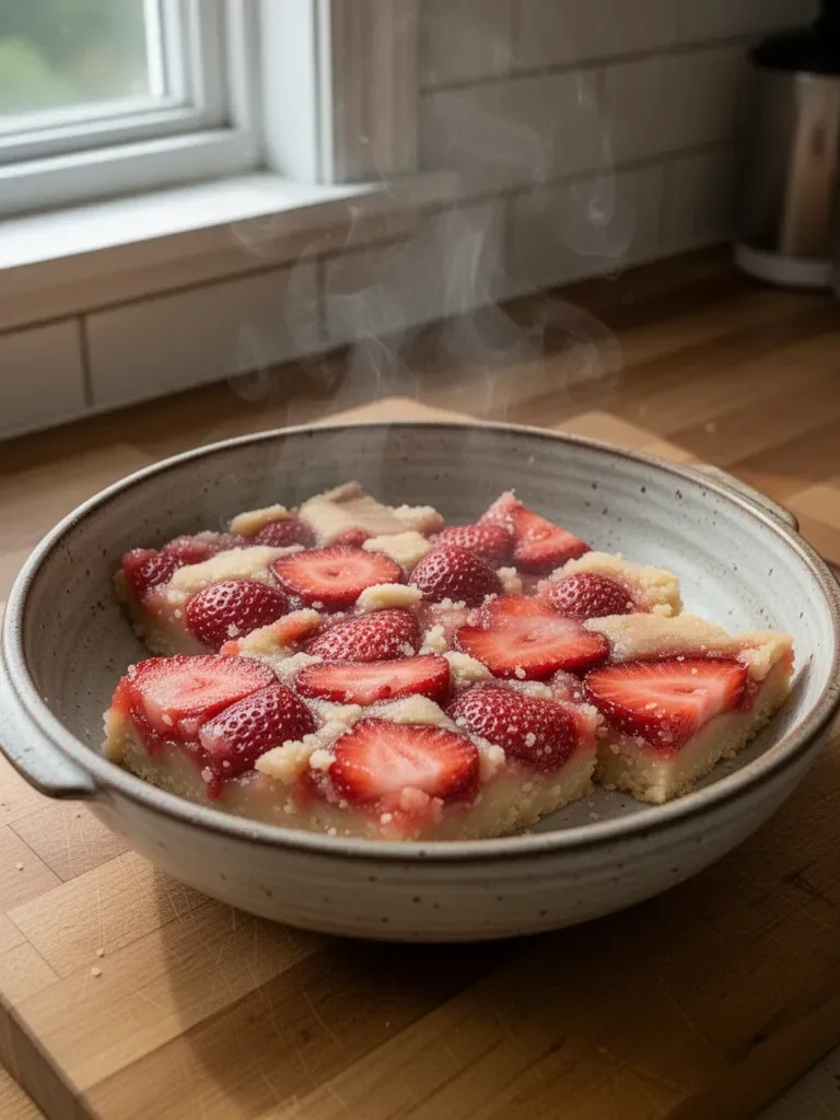 Strawberry Lemon Bars with Shortbread Crust